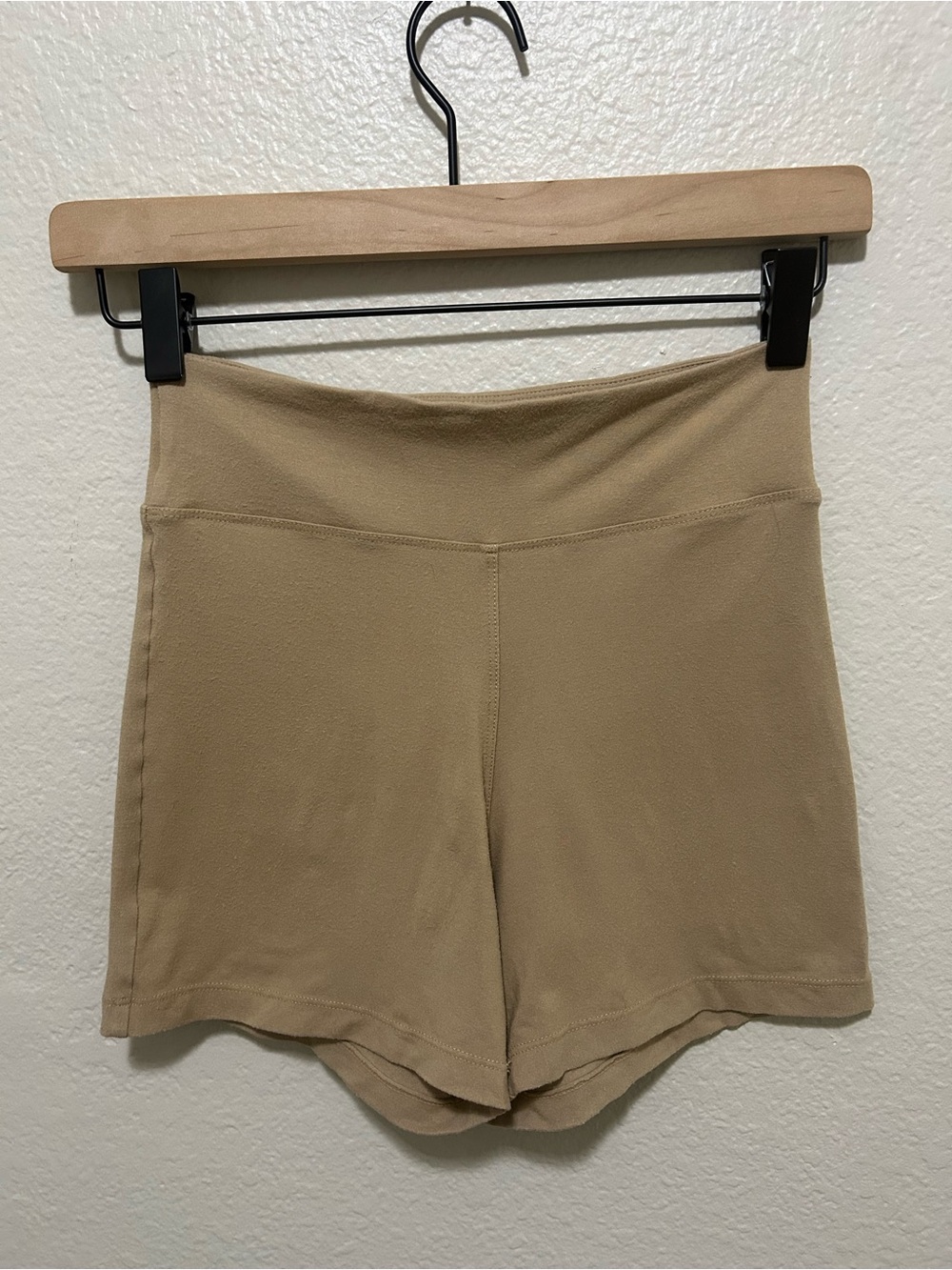 Indigo Luna Bike Shorts Taupe Tan Yoga Pilates Lounge Boho Minimalist